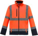 Yoko HI-VIS HVK09 / Softshell fényvisszaverő kabát - HV narancssárga/sötétkék XXXL (79VK09zw413)