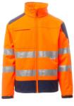 PAYPER SCREEN FLUO 001450-0053 / Fényvisszaverő softshell dzseki csíkokkal 3M - neon narancssárga/sötétkék 4XL (0014500053020114XL)