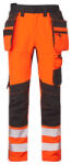 Portwest HI-VIS CRAFT DX454 / Fényvisszaverő nadrág, 16 zsebbel - HV narancssárga/fekete UK 48/EU 64/66 (DX454OBR48)