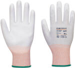 Portwest A697 LR13 ESD PU / Vágásálló kesztyűk, B szint, 12 db/csomag - szürke/fehér XL (A697G6RXL)