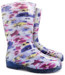 Demar RAINNY PRINT 0054 D fialka / Női gumicsizma árvácska mintával - kék 37-38 (0054D/37-38)