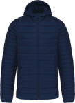 Kariban K6110 / Férfi steppelt dzseki kapucnival - sötétkék M (20611000302)