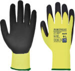 Portwest VIS-TEX A625 / Vágásálló kesztyűk PU bevonattal, D szint - sárga/fekete L (A625Y8RL)