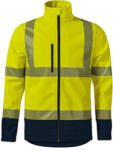 MALFINI RIMECK HV DROP 5V3 / Fényvisszaverő softshell kabát - HV sárga L (5V39715)
