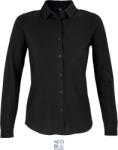 Neoblu 3791 BASILE WOMEN / Női hosszú ujjú piké ing - mélyfekete L (243791n1103)