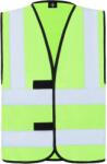 Korntex HI-VIS KXVR HANNOVER / Mellény négy fényvisszaverő csíkkal - lime zöld XL (76KXVR04204)