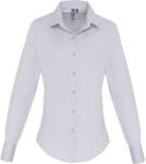 Premier PR 344 / Női hosszú ujjú, elasztikus puplin ing - ezüst XS (39034464000)