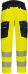 Portwest HI-VIS DX453 / Stretch nadrág - HV sárga/fekete UK 32/EU 48 (DX453YBR32)