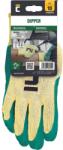 CERVA CERVA DIPPER blistr / Nejlonba mártott kesztyű, varratmentes, latex - sárga/zöld 8 (0108001510080BN)
