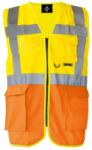 Korntex HI-VIS KXMF BERLIN / Fényvisszaverő multifunkcionális mellény - sárga/narancssárga L (76KXMFz2003)
