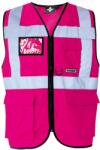 Korntex HI-VIS KXMF BERLIN / Fényvisszaverő multifunkcionális mellény - magenta XXL (76KXMFe1205)