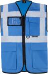 Korntex HI-VIS KXMF BERLIN / Fényvisszaverő multifunkcionális mellény - kék S (76KXMF02301)