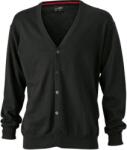 Daiber JN 661 / Férfi V-nyakú kardigán - fekete XXXL (02066100213)