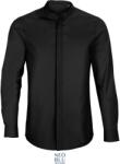 Neoblu 3792 BART MEN / Férfi hosszú ujjú puplin ing - mélyfekete 5XL (243792n1115)