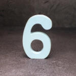  Fa asztalszámok fehér 6-os 1db/csomag - esküvői és kerti parti dekorációhoz