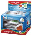 Keyroad Radír, PVC mentes 36 db/display Triangular vegyes színek (KEYROAD_38467) (KEYROAD_38467)