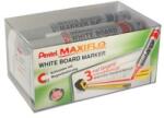 Pentel Táblamarker+törlő készlet 2, 5mm, kerek hegyű, Maxiflo Pentel, 4 klf. szín (PENTEL_MWL5M4N) (PENTEL_MWL5M4N)