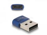 Delock USB 2.0 adapter A-típusú USB apa - USB Type-C anya (kék) (DL60051) (DL60051)