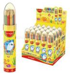 Keyroad Színes ceruza készlet háromszögletű, rakéta palackban 12 klf. szín (KEYROAD_38497) (KEYROAD_38497)