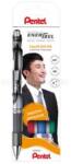 Pentel Rollertoll zselés 0.7mm, EnerGel BL77-4, fekete, kék, piros, zöld (PENTEL_64723) (PENTEL_64723)