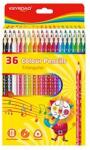 Keyroad Színes ceruza készlet 18 cm háromszögletű 36 klf. szín (KEYROAD_43647) (KEYROAD_43647)