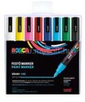 uni Dekormarker 0, 9-1, 3mm, Posca PC-3M 8 db-os készlet (UNI_57198) (UNI_57198)