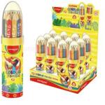 Keyroad Színes ceruza készlet vastag, háromszögletű rakéta palackban Jumbo 12 klf. szín (KEYROAD_38503) (KEYROAD_38503)