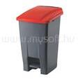 PLANET Szemetes kuka pedálos műanyag 50 literes antracit/piros UP227-213 (PLANET_63658) (PLANET_63658)
