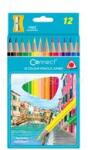 Connect Színes ceruza készlet, háromszögletű vastag 12 klf. szín (CONNECT_609719) (CONNECT_609719)