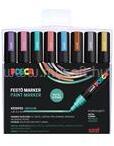uni Dekormarker 1, 8-2, 5mm, Posca PC-5M 8 db-os készlet. metál (UNI_57202) (UNI_57202)