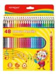 Keyroad Színes ceruza készlet 18 cm háromszögletű 48 klf. szín (KEYROAD_43648) (KEYROAD_43648)