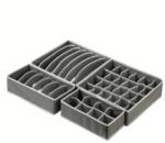  Fehérnemű Rendszerező Doboz Szett Fiókba vagy Szekrénybe - Szürke-Fehér - 4 db-os (200402303)