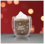 Family Christmas 57176E karácsonyi duplafalú üvegpohár 300ml (57176E)