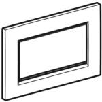 Geberit Sigma30 működtetőlap, öblítés-stop, szálcsiszolt króm easy-to-clean bevonat/fényes króm 115.893. KX. 1 (115.893.KX.1)