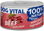 DOG VITAL 100% Natural Soft Paté Gabonamentes Konzerv Kutyáknak (Marha) - 150 g