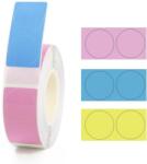 Niimbot kör alakú termál címke 13 mm átmérőjű, 220 db (rózsaszín, sárga, kék)