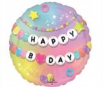 Amscan Születésnapi fólia lufi - 46 cm, többszínű