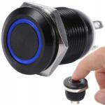  Falsík Alatti Nyomógomb Exit Kimenet Led háttérvilágítás kaputelefon kapunyitó D16 (Przełączniki przyciskowe-czarne-16mm-lampa)