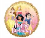 Amscan Disney Hercegnő fólia lufi, kerek, 46 cm, többszínű