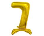 GoDan Álló fólia lufi Szám 7 - arany, 74 cm, 1 db, Beauty&Charm