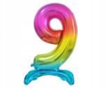 GoDan Fólia lufi álló szám 9 - szivárványos, 74 cm, 1 db, Beauty&Charm