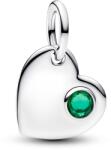Pandora Május gravírozható szív zöld köves függő charm - 794295C05 (794295C05)