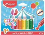 Maped Zsírkréta, vastag, MAPED "Color`Peps MAXI Wax", 12 különböző szín (IMA861311)