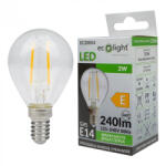 ECOLight LED izzó gömb P45 E14 2W 240lm 2700K Meleg izzószálas Ecolight (ECOLED2706)