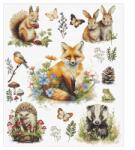 Coricamo Keresztszemes hímzés Hímző szett Luca-s Erdei állatok Gyerekeknek (LS BU5057)