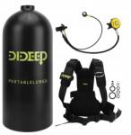  3L-ES Búvárpalack Szett Lélegeztető Adapterrel Dupla Vállpántokkal (TY40718)