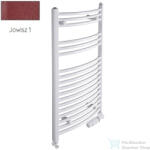 Radeco ADAMO AD5-500/L 1250x550 törölközőszárítós radiátor, JOWISZ 1 (matt bordó) színben (Radeco_ADAMO_AD5_500_L_JOWISZ1)