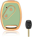 Honda 2 gombos autókulcs TPU tok zöld arany (THO003AZO)