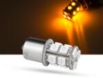  LED izzó 24V BA15s 13 SMD LED torony Sárga