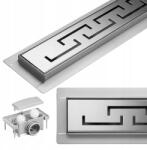 TOYA Lineáris Lefolyó Olimp 80 CM Wet&dry Alacsony Rozsdamentes Szifon Görög Fala 75423 (olimp)